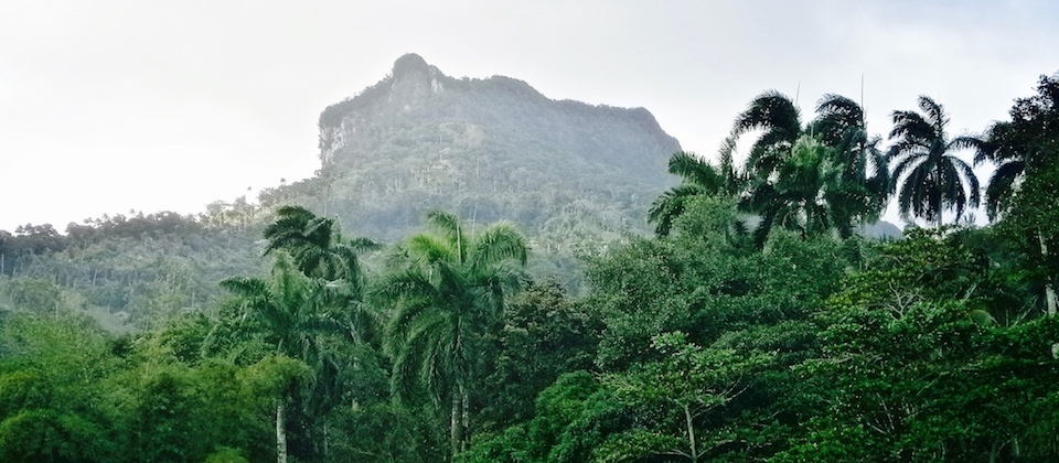 El Yunque seen from Duaba River, Baracoa Cuba