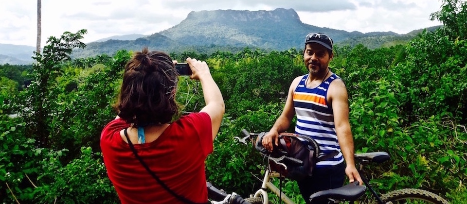 Cycling to River Duaba in Baracoa, Cuba