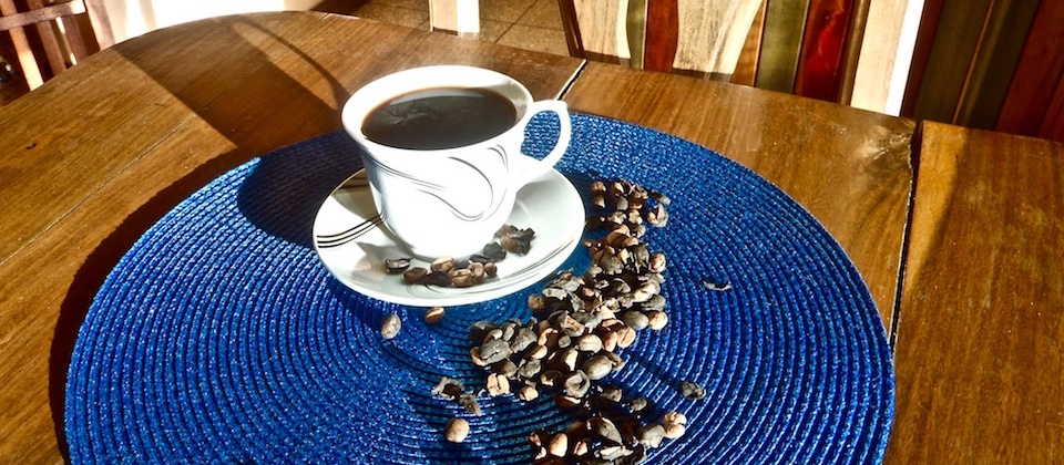 Freshly brewed organic coffee • Café orgánico • Villa Paradiso • Baracoa Cuba